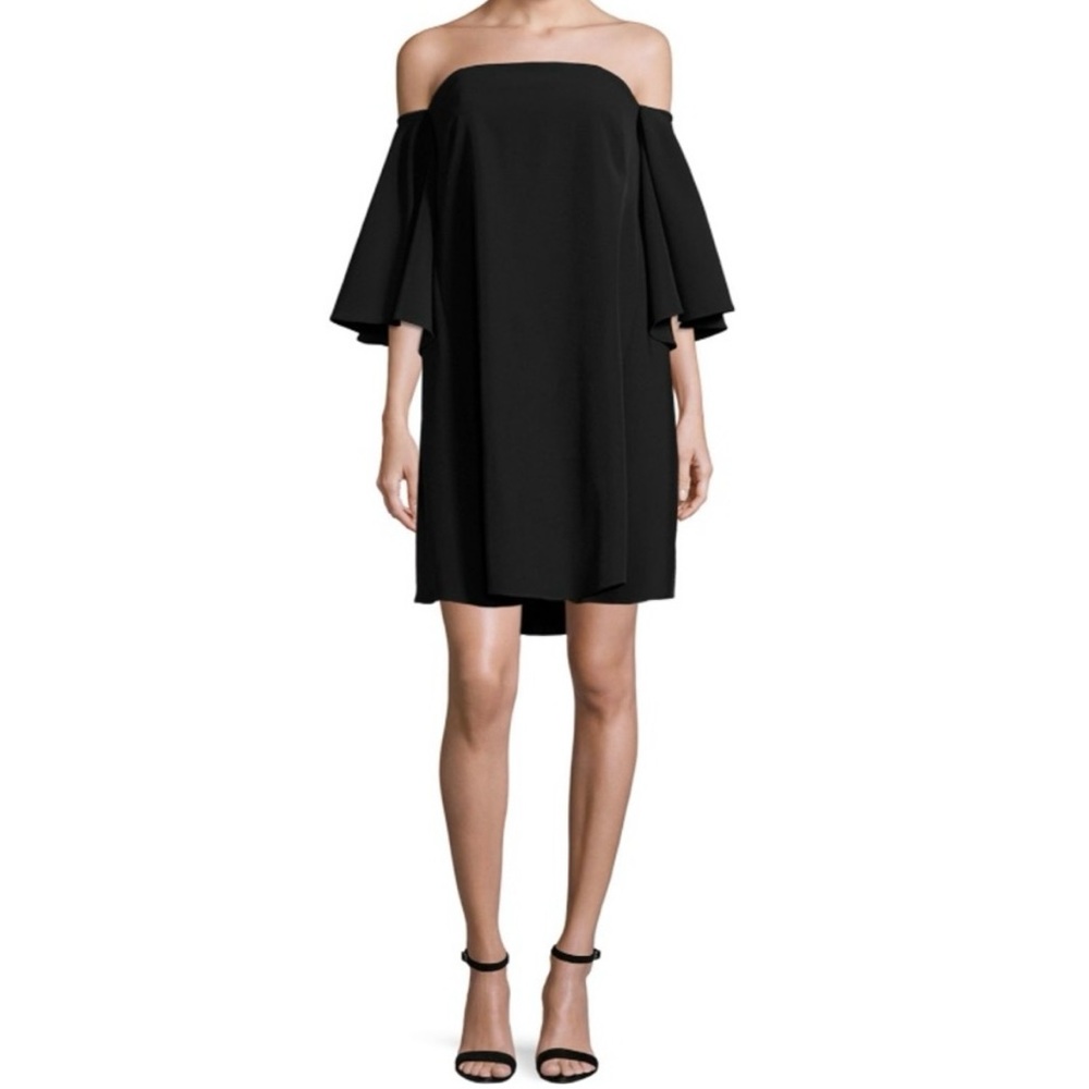 Milly Mila Mini Dress Strapless Off the Shoulder Ruffle Sleeves